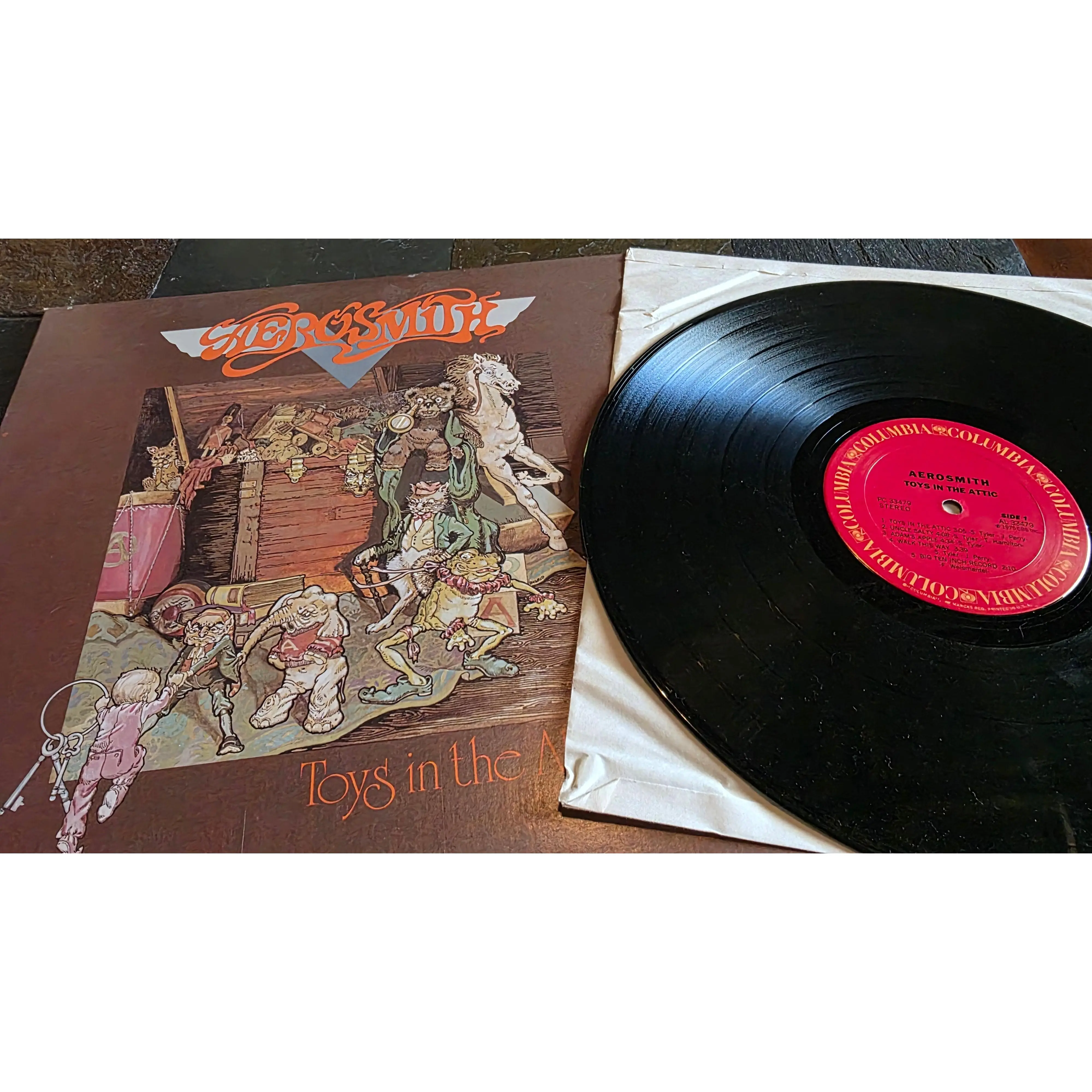 Aerosmith Toys In The Attic Vinyl Record LP Columbia PC 33479