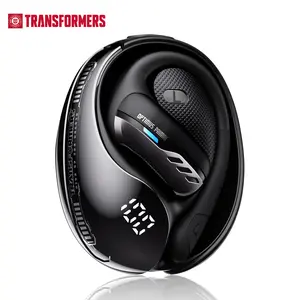 Transformers TF-T55 Open-Ear Bluetooth 5.4 Earphones with Silicone Ear-Hook, 360° Panoramic Audio, 24H Battery Life, 14.2mm,Suitable for both men and women; ideal for cycling, hiking, work, and driving. Compatible with iOS, Android, and Windows devices. f