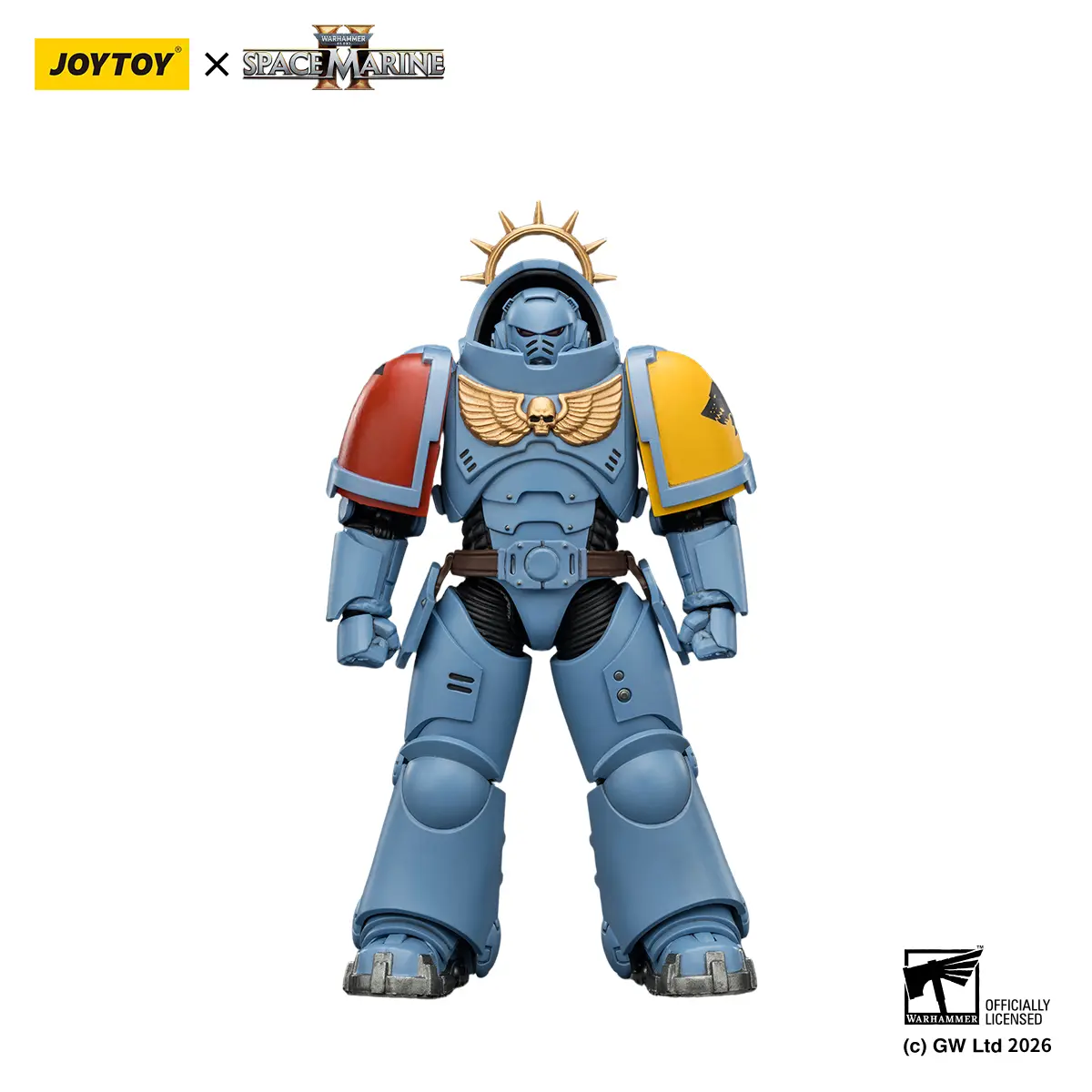 JOYTOY Warhammer 40,000 1/18 Game Edition Space Wolves Heavy Intercessor Figurine JT03646 - Non-Toxic PVC Plastic, Heavy Bolt Rifle, Bolt Pistol, Futuristic Figurine, Gaming Collectibles, Minifigure, Plastic Model, Toy Model, Boxed Gift for Toy Collectors