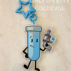 2.7in Test Tube Inanimate Insanity IV Keychain / Object Show Fanmerch