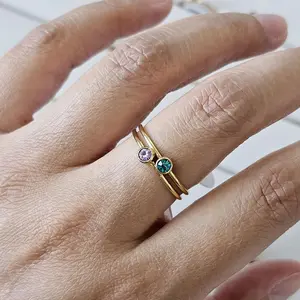 Dainty Birthstone Rings