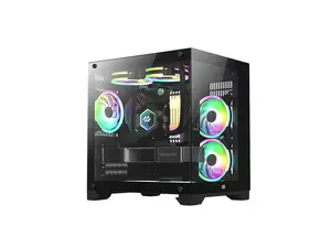 Bgears b-Pellucid MicroATX Black Micro ATX Tower Case, Tempered Glass Compact Design