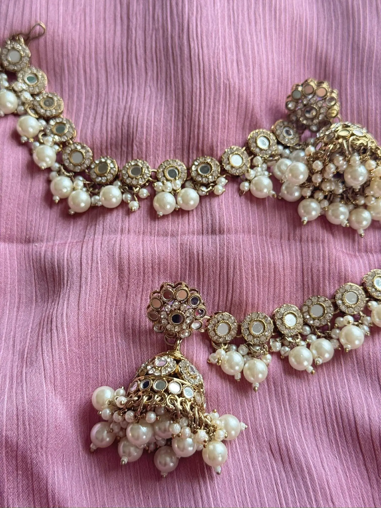 Kundan Earrings With Earchain