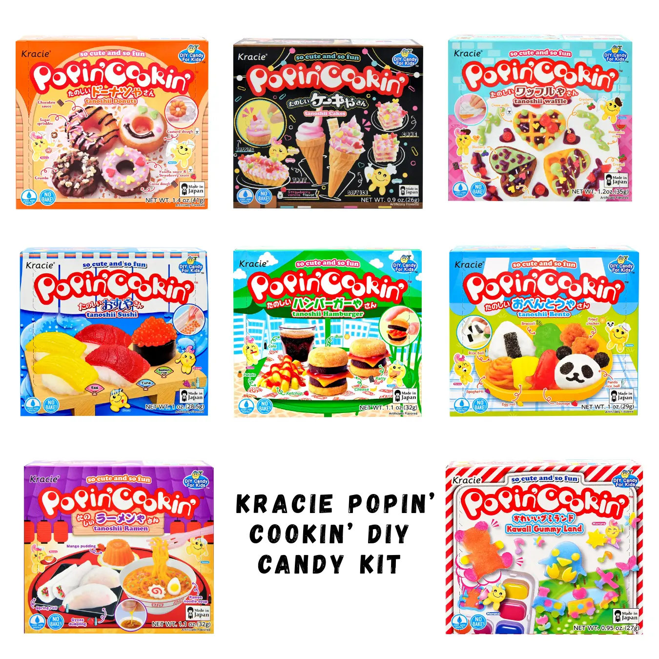 Kracie Popin Cookin DIY Candy Kit – 8 Fun Flavors (Sushi, Cakes, Donuts, Bento, Hamburger, Ramen, Waffle & Gummy Land) Snack Sweet, Snacks, Food And Snacks Kracie Popin Cookin DIY Candy Kit – 8 Fun Flavors (Sushi, Cakes, Donuts, Bento, Hamburger, Ramen, Waffle & Gummy Land) Snack Sweet, Snacks, Food And Snacks