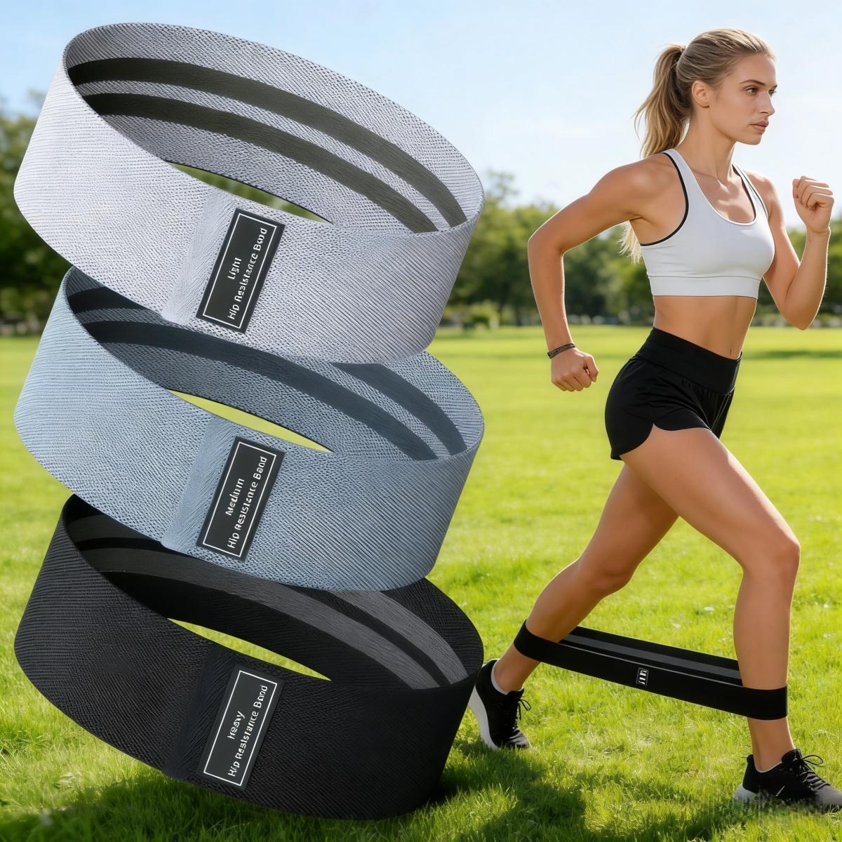 3 Pack Resistance Band Set, Pull Up Assist Bands Natural Latex Elastic Fitness Bands Resistance Band for Yoga Pilates Strength Training Home Gym Workout, Light / Medium / Heavy Hip Resistance Band