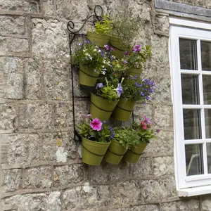Haxnicks Wall Plant Holder - Outdoor Flower Pots, Garden Planters for Exterior Use