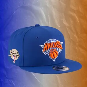 New Era New York Knicks Blue 2026 NBA Finals Side Patch 9FIFTY Mens Snapback Hat