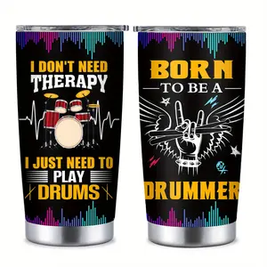 20oz Stainless Steel Drummer Tumbler Insulated Coffee Travel Mug Perfect Gift for Drummers Women Mens Gifts