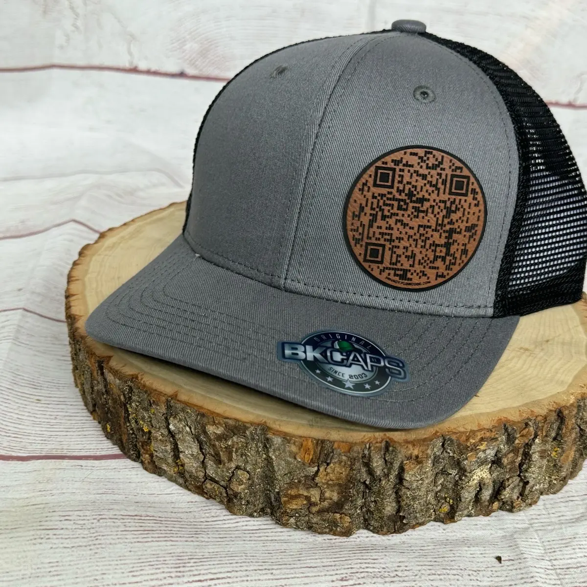 Show me your bu**hole QR Code hat - funny leather patch SnapBack trucker hat