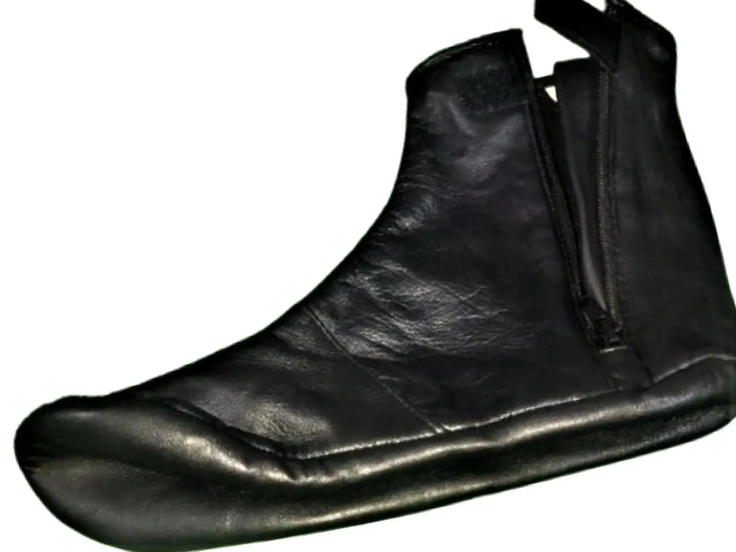 Premium Halal Sheepskin Leather Khuffs – Ultra‑Warm Fleece‑Lined Unisex Socks for Hajj & Umrah (Black, Sizes 5–12)