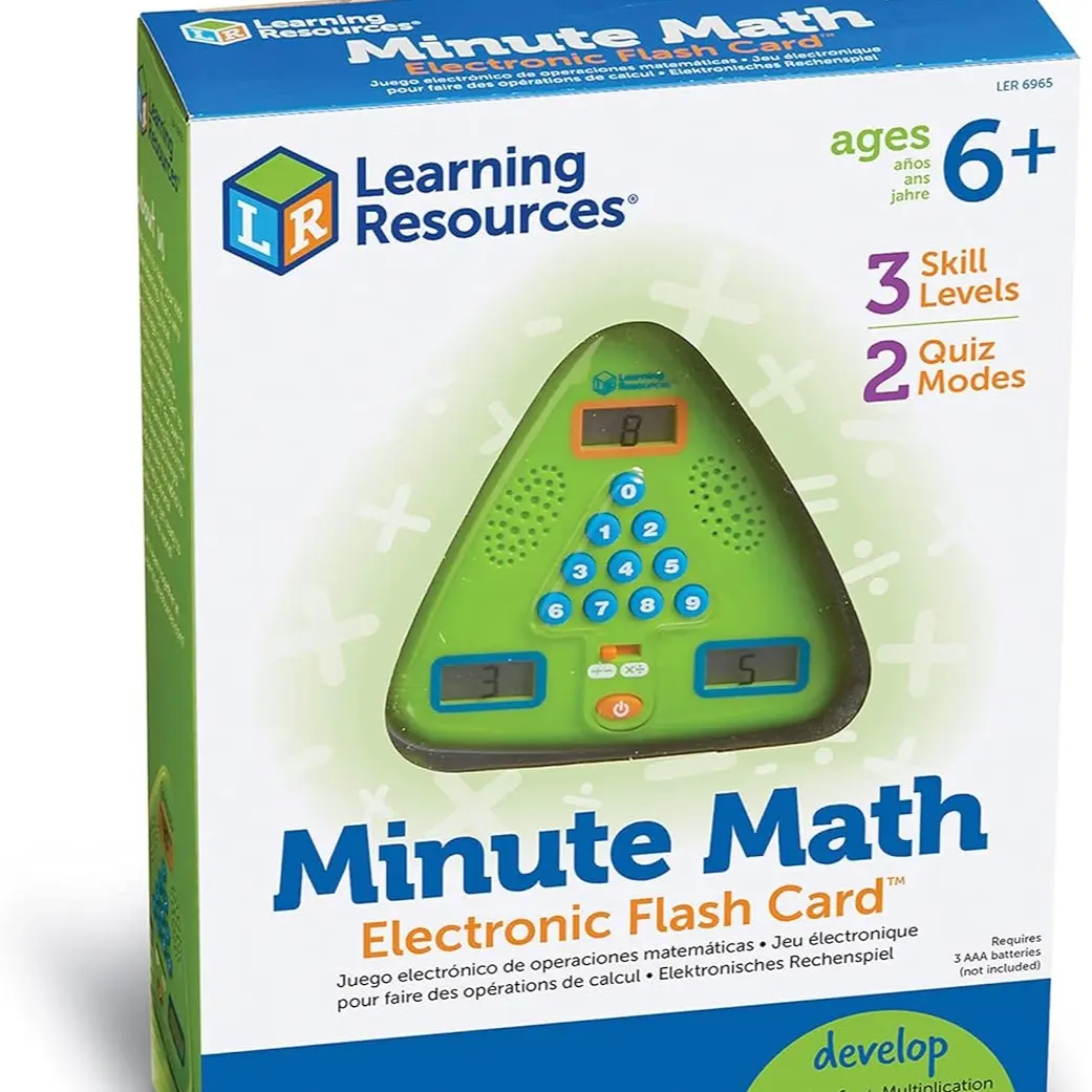 Learning Resources Minute Math Electronic Flash Card - Classroom Must Haves, Homeschool Supplies, Math Manipulatives, Word Whiz Electronic Flash Card, Letter Games for Kids, Word Recognition