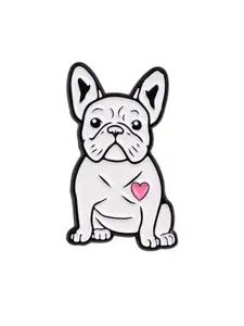 Adorable French Bulldog Cartoon Design Pin, Zinc Alloy Brooch, Durable Metal Pins, Fashion Accessory, Perfect for Backpacks, Briefcases, and Clothing Accessories