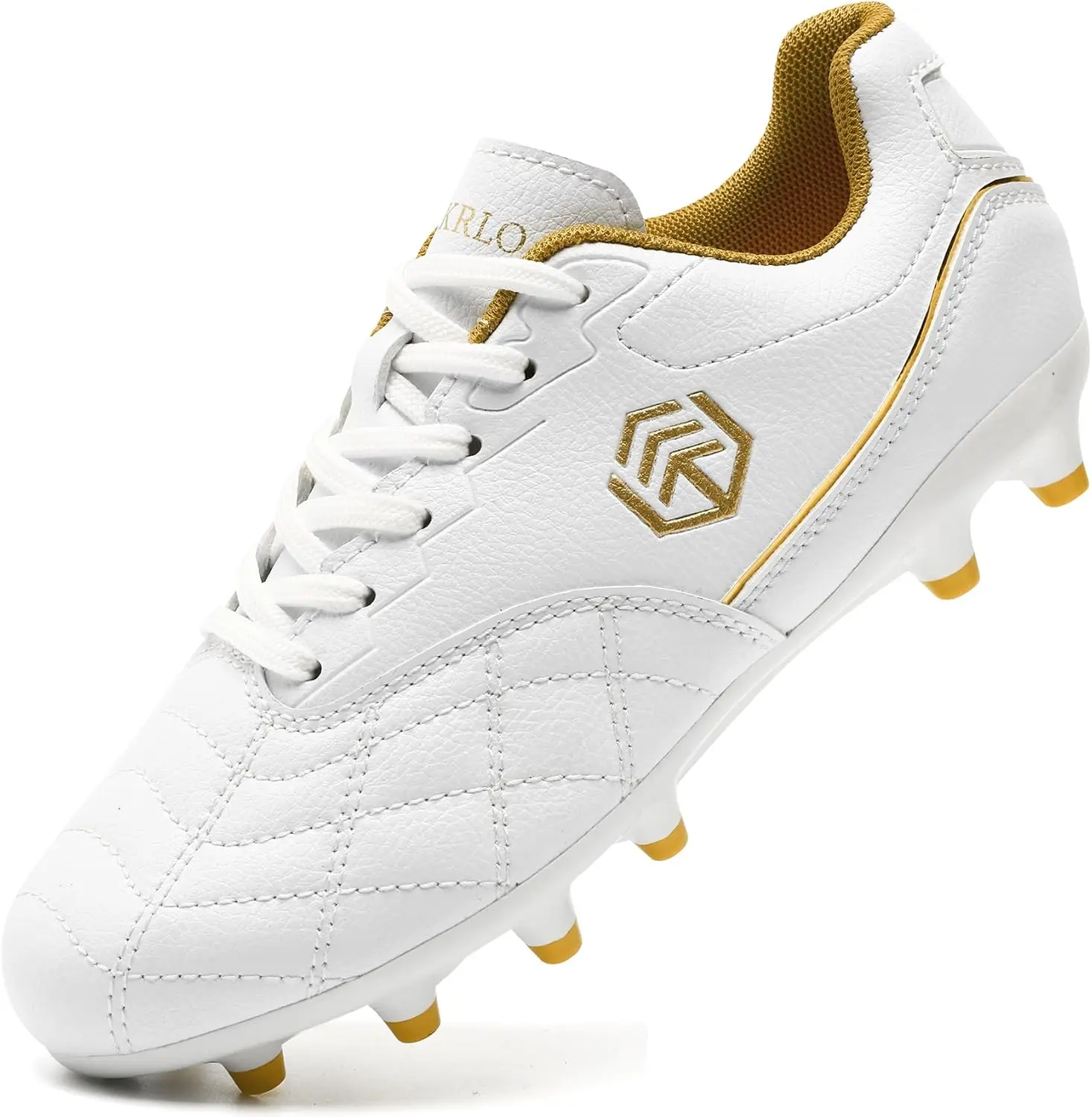 Kids Soccer Cleats - Toddler Unisex Firm Ground Soccer & Futsal Shoes with Laces, Optimal Stability, Enhanced Ball Control, Outdoor Training Athletic Spikes, Youth Turf Footwear, Gift Option, Gift (Comes With Every Order), Hard Ground