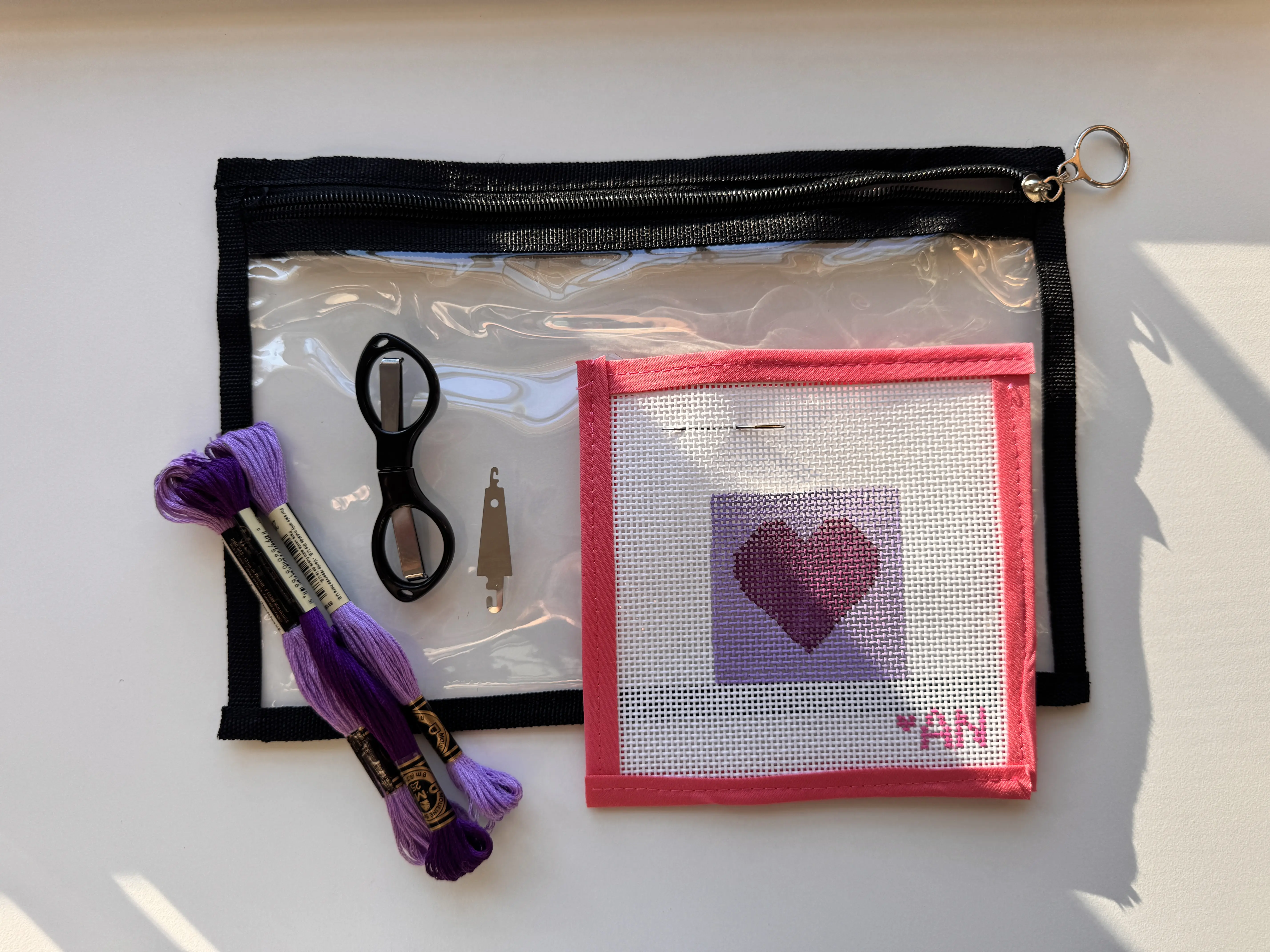 Beginner Needlepoint Kit — Purple Heart