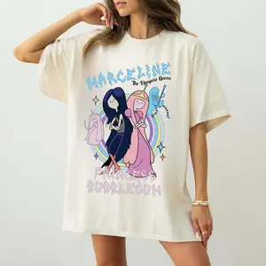 Marceline and Princess Bubblegum Shirt, Adventure Time Aesthetic Tee, Cute Lesbian Cartoon Graphic Shirt, LGBT Y2K Pastel Kawaii Sweatshirt, Vampire Queen Hoodie