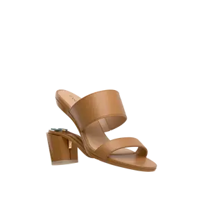 Slide Sandal - Whiskey Leather 3" Block