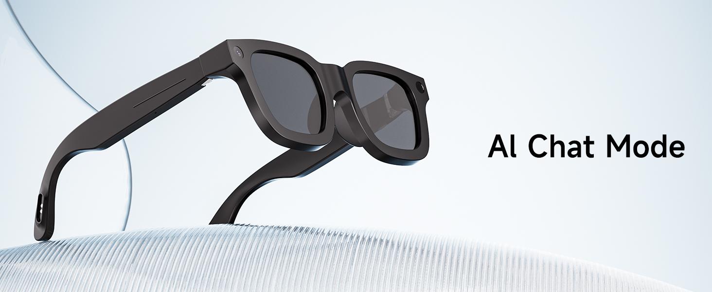 2026 New Electrochromic AI Smart Camera Glasses (8MP) ,1080P Video Recording Glasses,Real Time Translation, ChatGPT AI Voice Assistant, Open-Ear Audio,4-level electrochromic sunglasses for Men Women