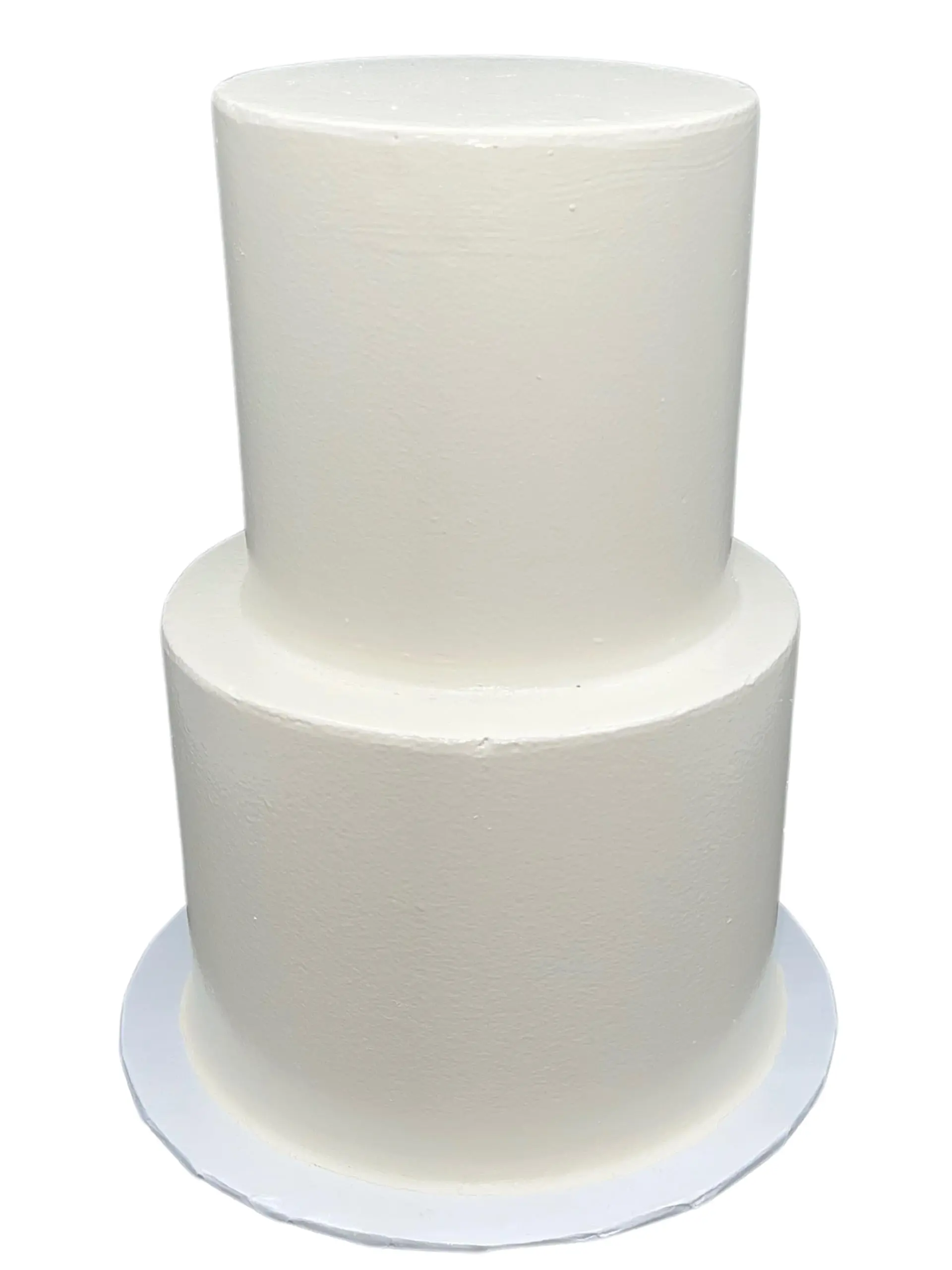 FromJennWithLove 2 Tier Fake Cake 6 & 8 Inch, Ivory Decorative Display Cake for Weddings & Events, Made in the USA