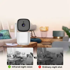T200 Smart Video Monitor, 2.4G/5G WIFI Wireless Link, 1080P HD Camera, Infrared Night Vision, 360-degree Motion Tracking, Suitable for Remote Care of Babies and Pets degree motion tracking
