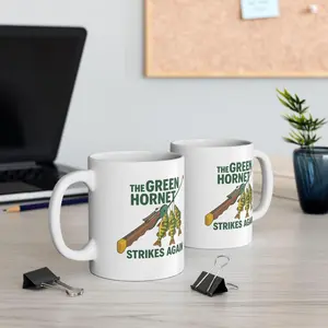 The Green Hornet Strikes Again Funny Movie Themed Coffee Mug, Novelty Tea Cup, Ice Fishing Gift Grumpy Old Cup, Midwest Humor Mug