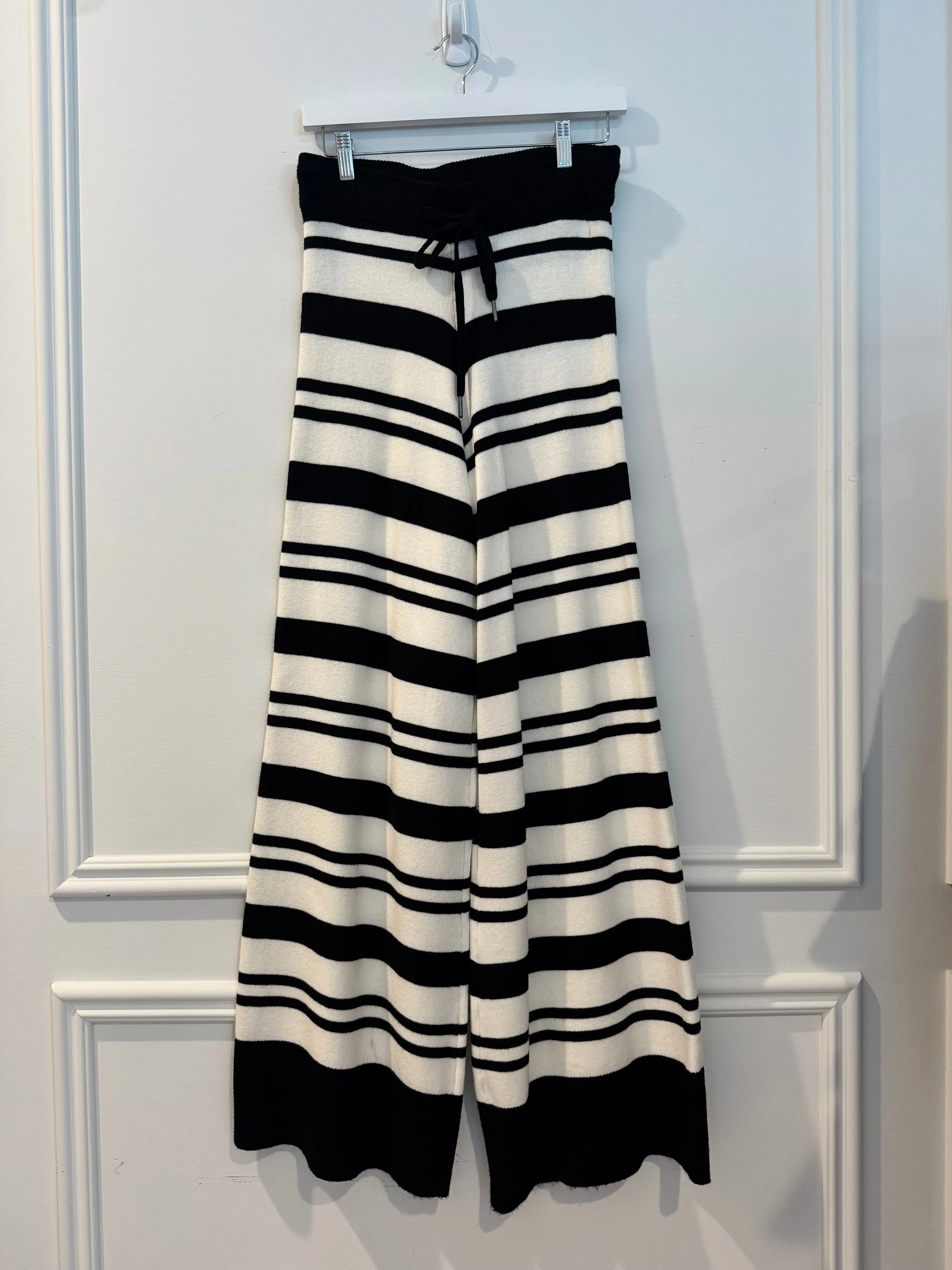 Carbon38 Striped Sweater Pants, Size Small