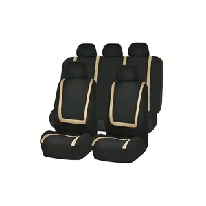 5 Headrest Covers, 2mm Sponge, Multicolor, Four Seasons Universal, Suitable For 5-Seater Cars,Car Seat Cover Full Set