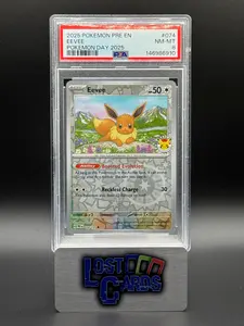 Pokemon TCG Eevee | Prismatic Evolutions Pokemon Day 2025 074/131 | PSA Graded NM-MT 8