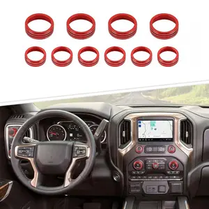 For 2019+ Chevy Silverado/2020+ Suburban/2021+Tahoe Interior Center Console Knob Trim Ring