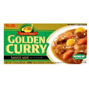 S&B Golden Curry Sauce Mix Medium Hot 7.8 Oz (220 g)  -1 Pack
