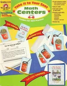 Interactive Book Set, Take It to Your Seat 4-6 Grade Math Learning Book, Educational School Classroom Materials