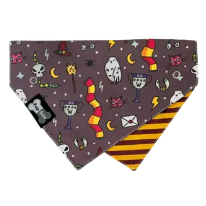 Wizarding Pup Dog Collar Bandana, Reversible and Two-Tone
