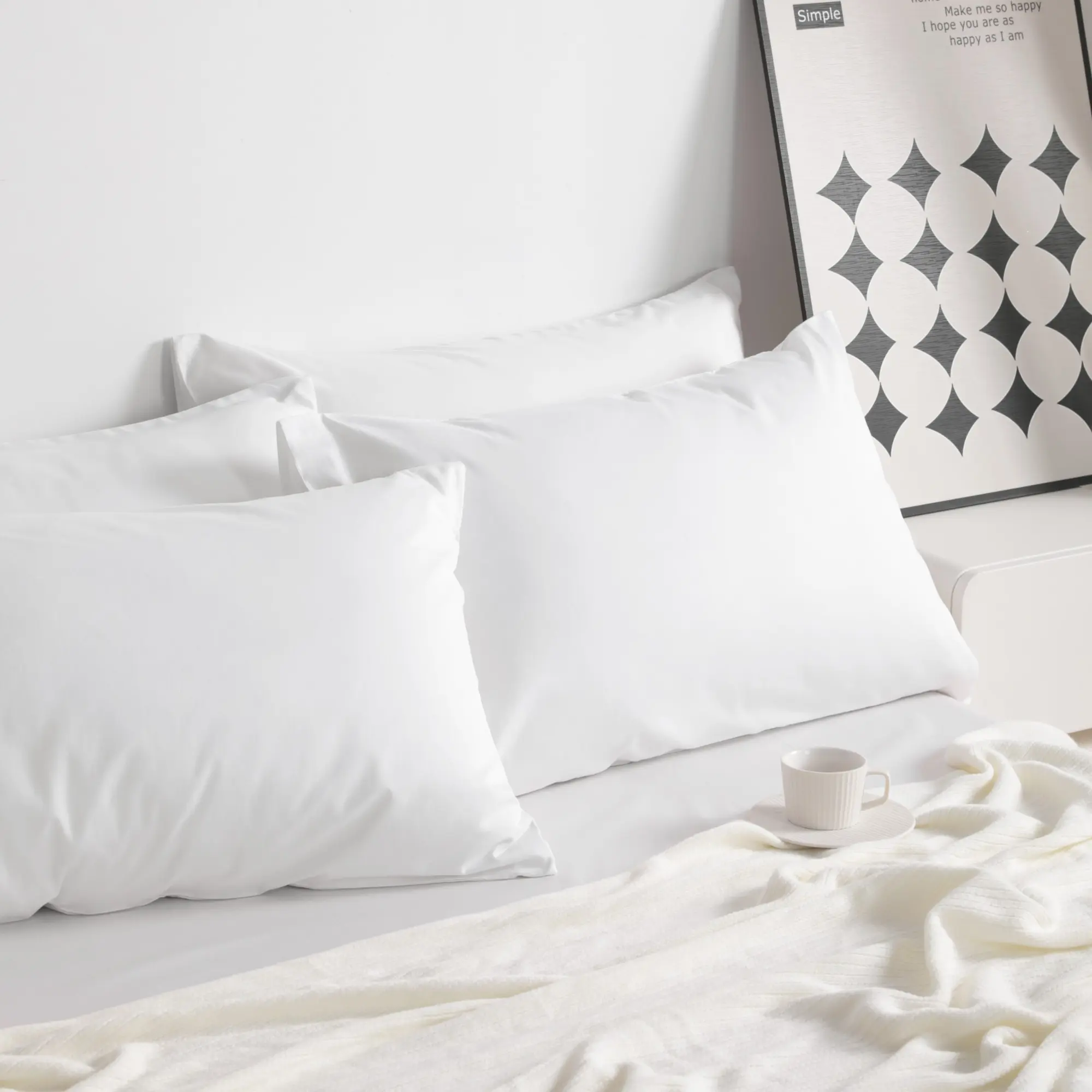 2 Cotton Pillowcases - Soft, Breathable, Skin-Friendly Bedding with Envelope-Style Closure, Easy-Care Linens for Enhanced Sleep & Minimalist Home Decor, Sleep Experience