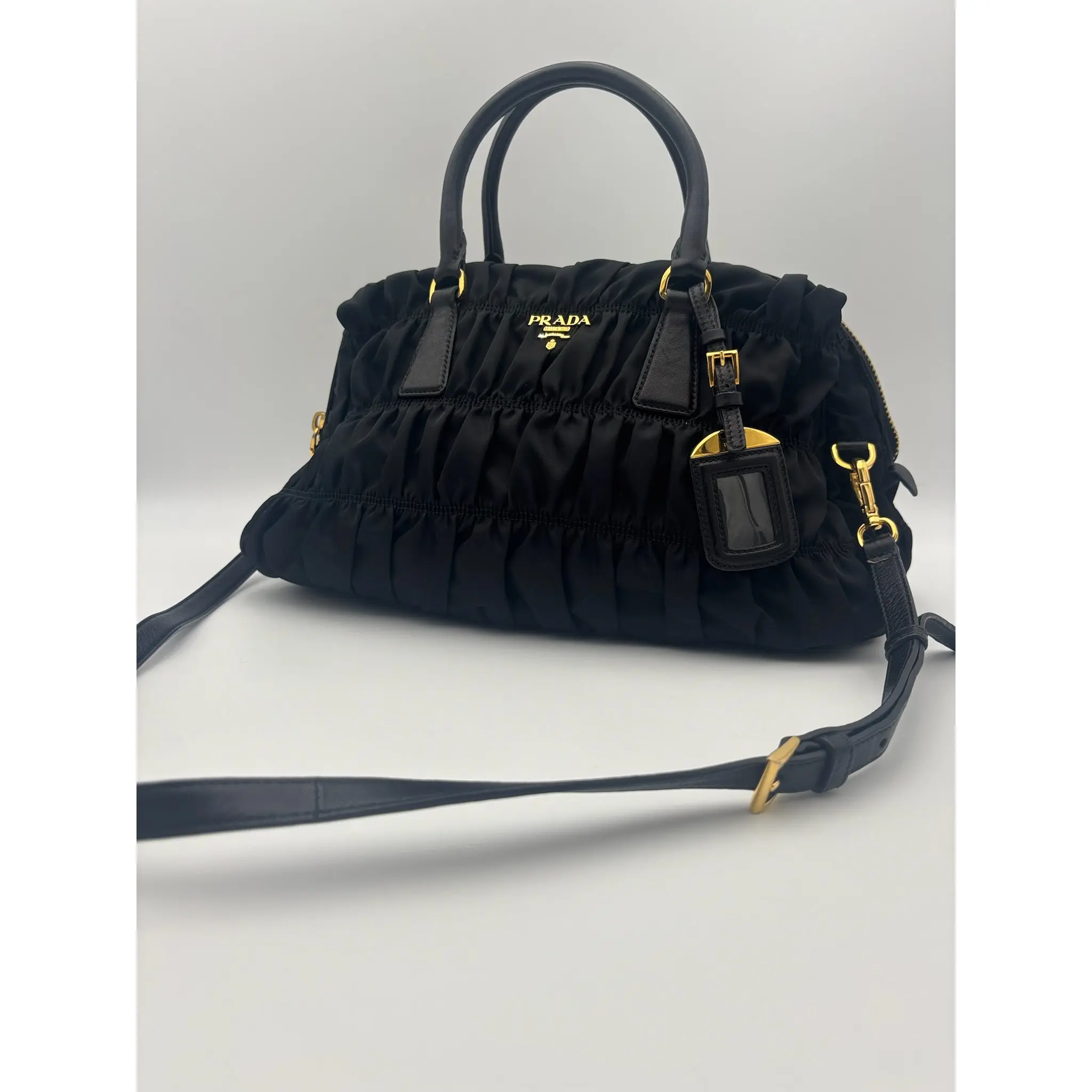 Pre-owned Nylon Shoulder Bags Prada Gaufre Handbag