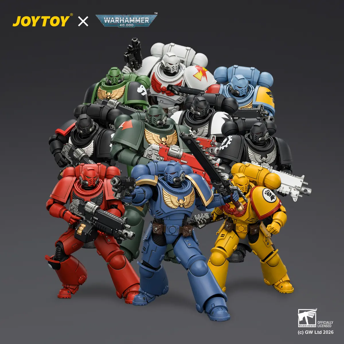 JOYTOY Warhammer 40,000 1/18 Action Figures Intercessor with Bolt Rifle, Bolt Pistol and Chainsword JOYTOY Warhammer 40,000 1/18 Action Figures Intercessor with Bolt Rifle, Bolt Pistol and Chainsword