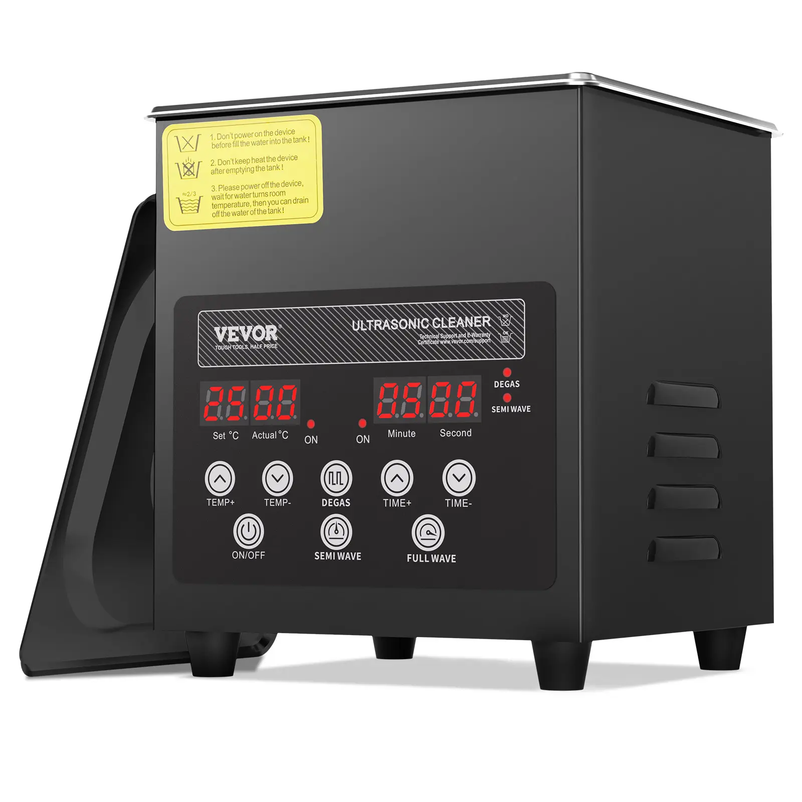【SummerFinds】VEVOR 2L Ultrasonic Cleaner - 60W Digital 40kHz Home Sterilizer with Heater, Timer, Gentle Mode, Upgraded Degassing, Cleaning Function - Ideal Father's Day Gift for Jewelry, Glasses