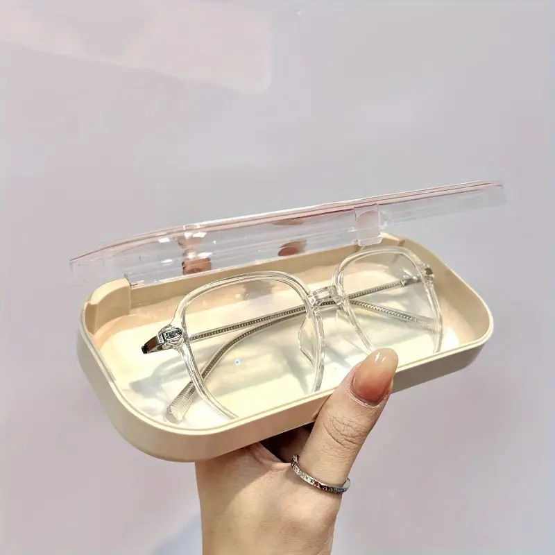Clear Anti-Pressure Retro Glasses Case - Full Screen Floral High-Value Portable Glasses Storage Box, Unisex (Halloween & Christmas Gift) Sturdy, Glasses Holder, Decorative Tray
