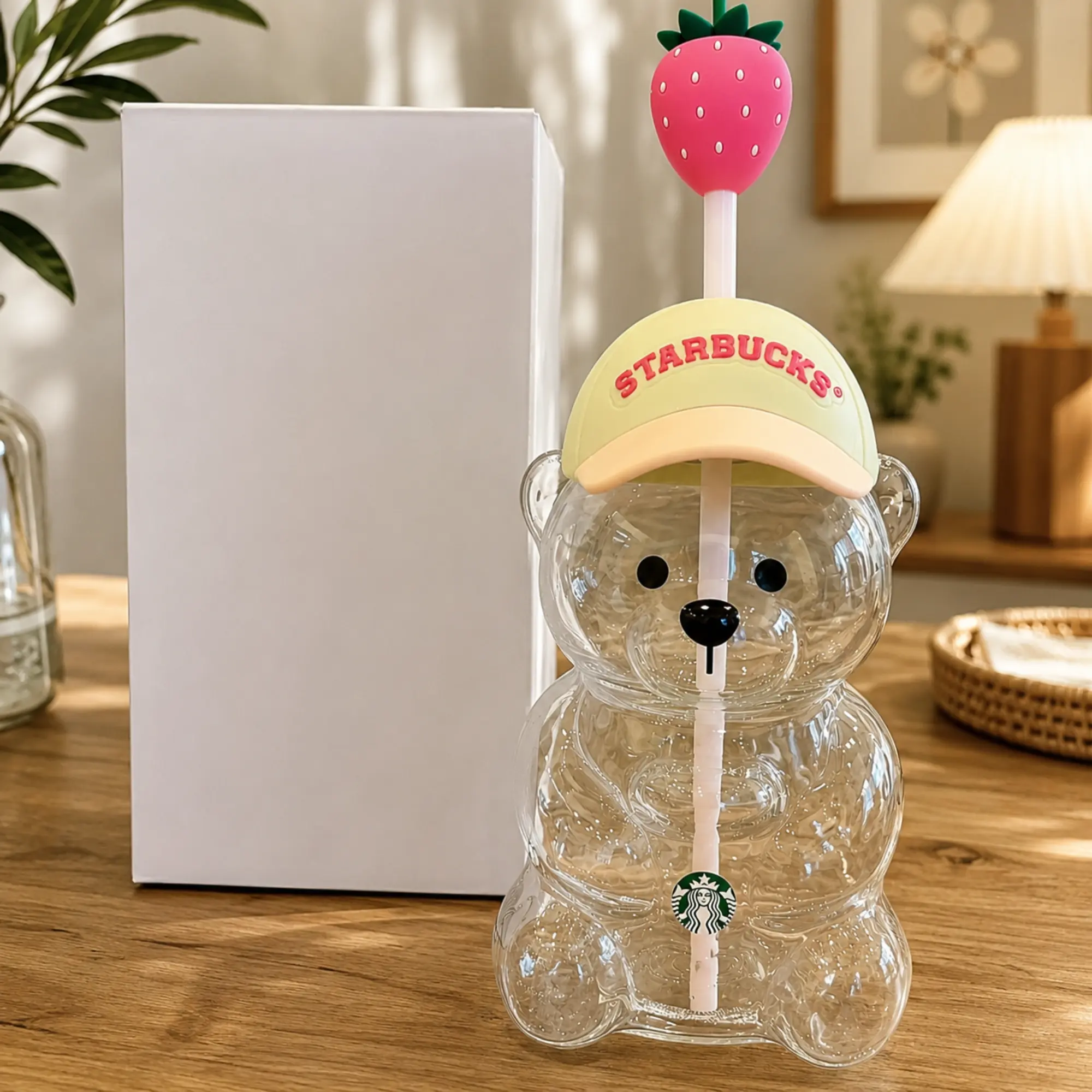 New 20oz Starbucks x KBO Bearista Strawberry Bear Cold Cup – Limited Collaboration Reusable Drinkware