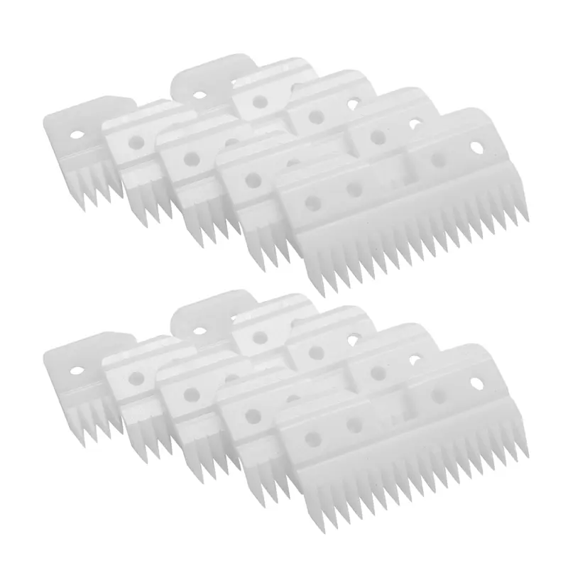 10-Piece 18-Teeth Ceramic Replaceable Cutting Blades for Oster A5 Series Pet Clippers, Grooming Accessories