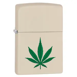 212 MAIN 2019 Leaf Mini Lighter, Cream & Green Matt Finish Lighter Accessory for Home Supplies