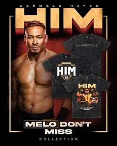 WWE Carmelo Hayes “HIM” Melo Don’t Miss Career Highlight Tee – Celebrating Elite Athletic Rise, NXT Breakout Performances, Championship Pursuit, Signature Confidence & Clutch In-Ring Precision, Premium 230gsm Cotton Streetwear for True Wrestling Fans