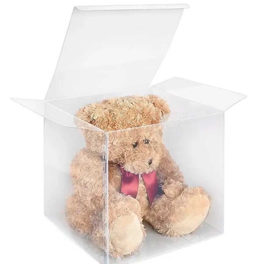 Clear Vinyl Boxes - 12 x 12 x 12" Plastic With Lid