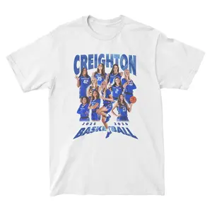 Creighton Women's Basketball Team Series T-Shirt, Bluejays Fan Apparel, College Basketball Graphic Tee, Creighton University Sports Top, Retro Basketball Team Shirt