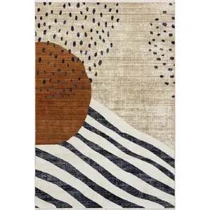 Manaslu Sunrise Fringed Area Rug