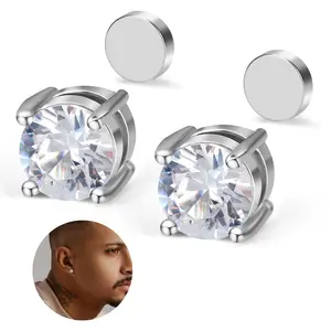 2 Pairs No Piercing Helix Earring- 1 Pair Magnetic Helix Stud-No Pierce Helix Diamond Earrings