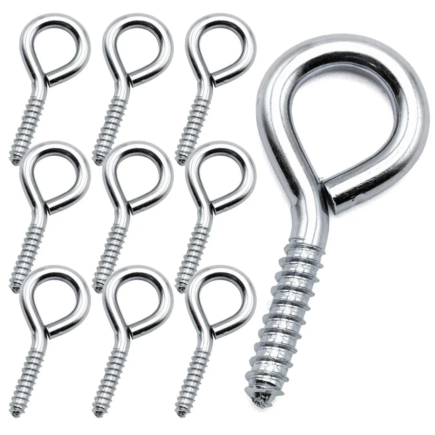 Jeffers Steel Wire Eye Hook Screws for Barn & Stable, 10 Pack Jeffers Steel Wire Eye Hook Screws for Barn & Stable, 10 Pack