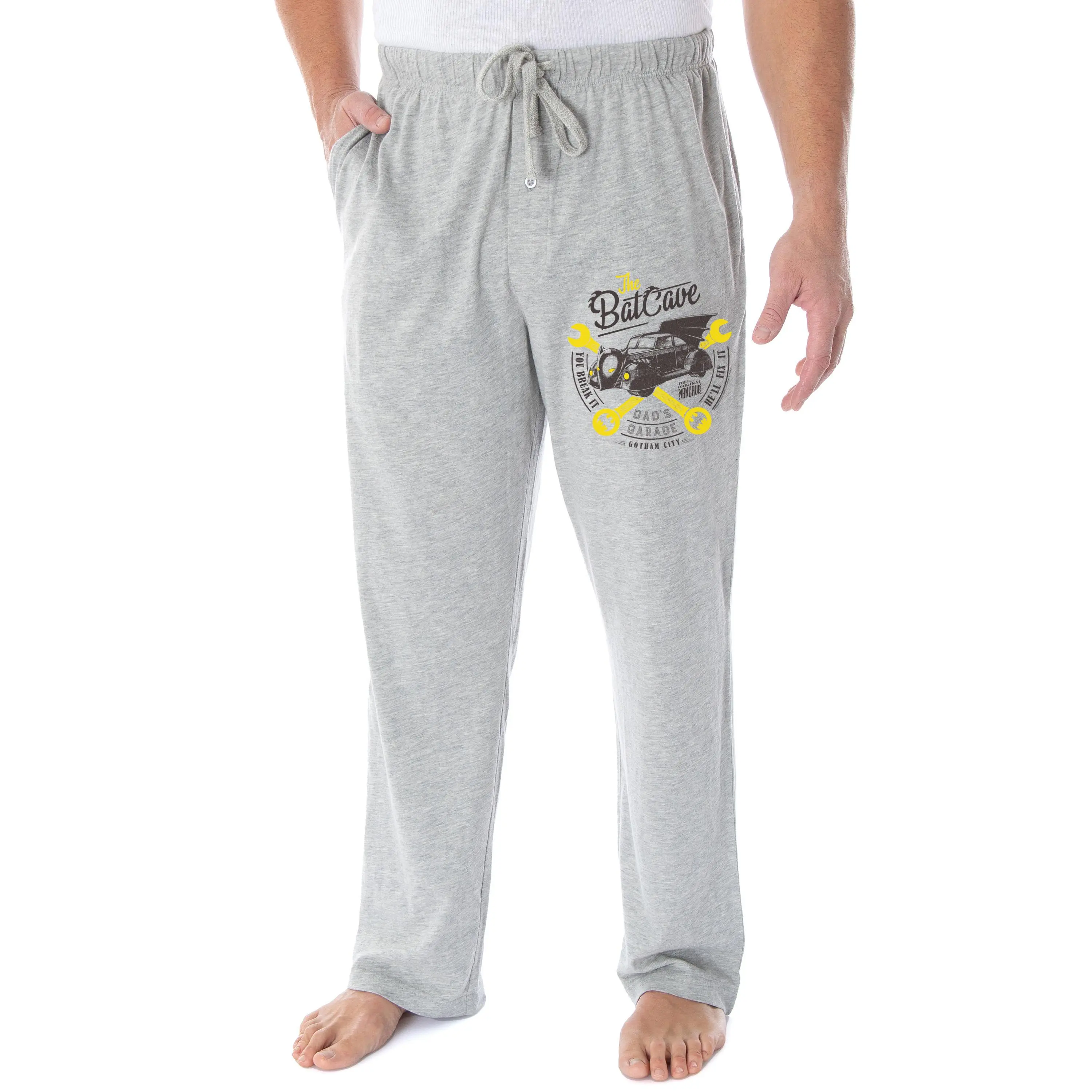 DC Mens' Batman The Batcave Father's Day Sleep Pajama Pants Loungewear