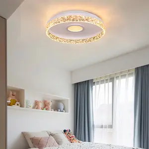 Round Crystal Ceiling Light | Dimmable & Color-Temperature Adjustable to Set the Perfect Mood