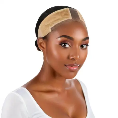 Adjustable Lace Wig Gripper Headband for Lace Front Wigs, Hair Grip with Ear-cutouts, Natural Lace Edge, Comfortable Breathable No-headache Secure Glueless Velvet-Polyamide Accessory, Headbands for Wigs