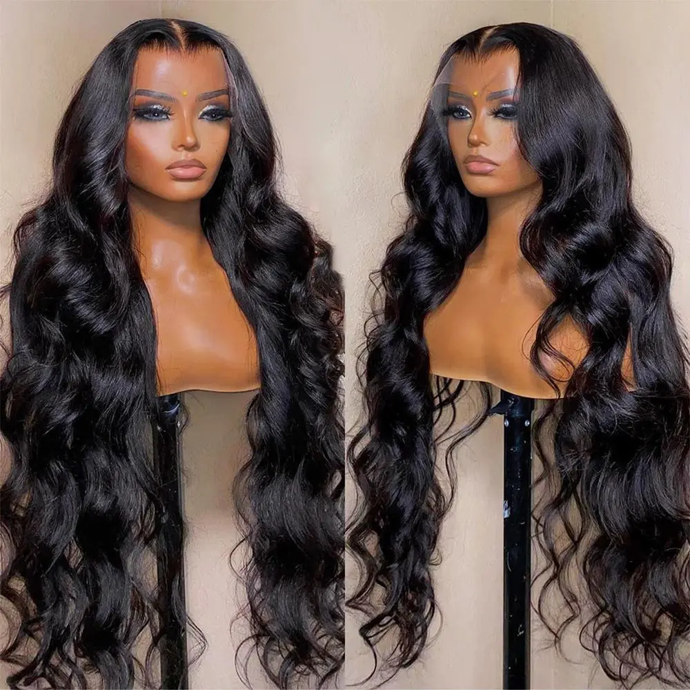 Bling Hair Body Wave 13x6 Lace Front Human Hair Wigs Brazilian 13x4 Body Wave Transparent Lace Frontal Wig 180 Density 4x4 Body wave Lace closure Wig For Women