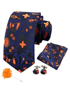 Men's Casual Striped Polyester Neckties Set, Perfect for Holidays Weddings Work, Checked Pattern Woven Fabric, All Season Wear, Casual Elegant Tie